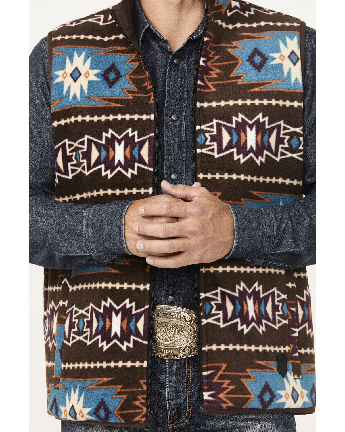 Product Name:  RANK 45® Men's Reversible Southwestern Softshell Vest - Big