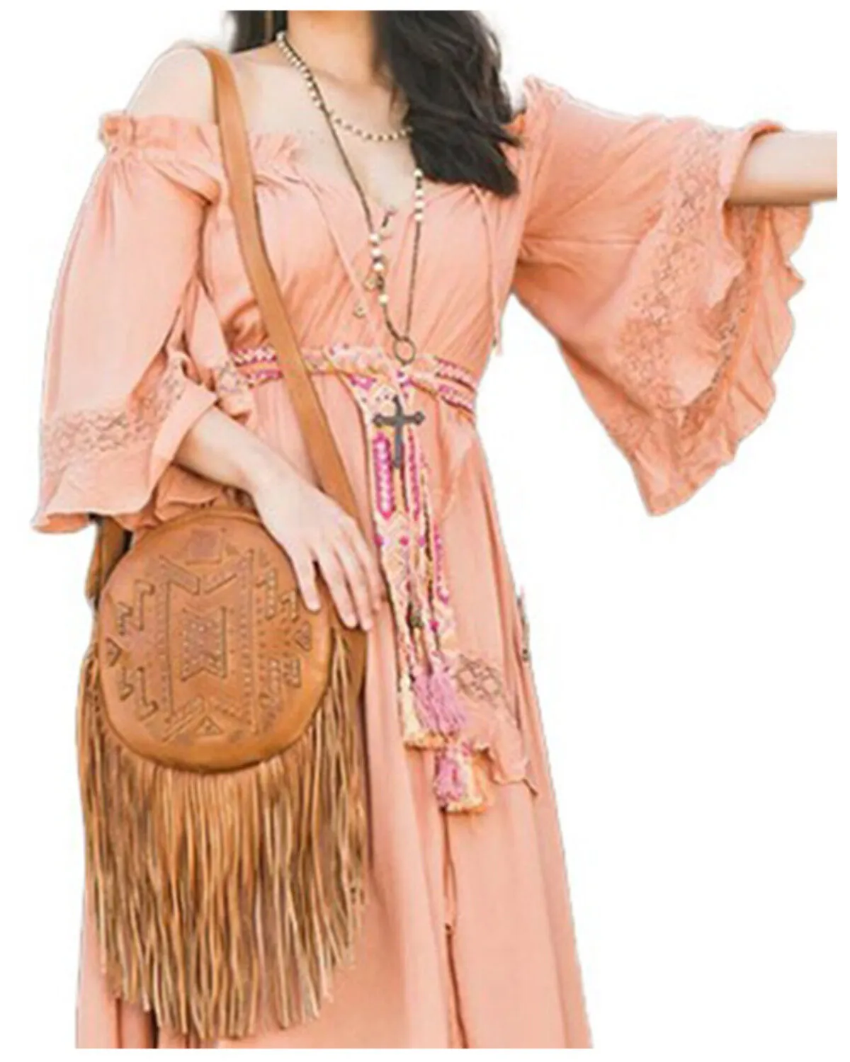 Product Name:  STS Ranchwear By Carroll Women's Wayfarer Fringe Crossbody Bag