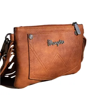 Product Name:  Wrangler Women's Vintage Floral Tooled Fringe Crossbody Bag