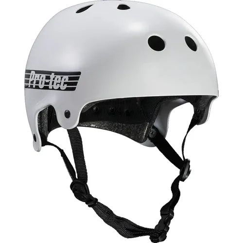 Protec Old School Certified Helmet Gloss White