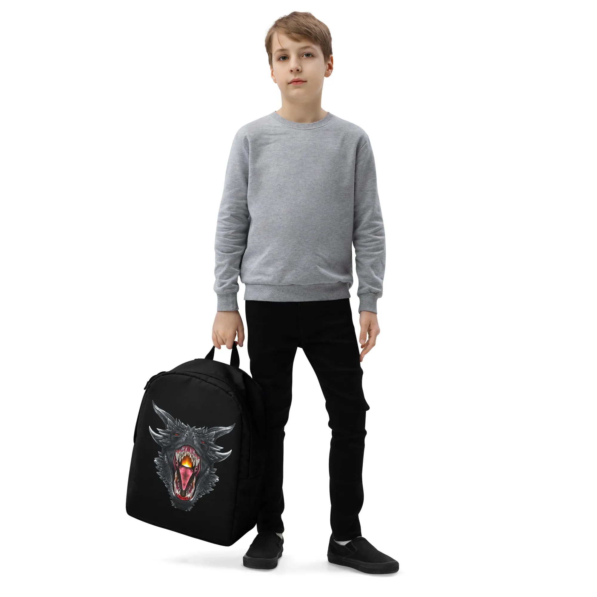 Roaring Black Dragon Minimalist Backpack