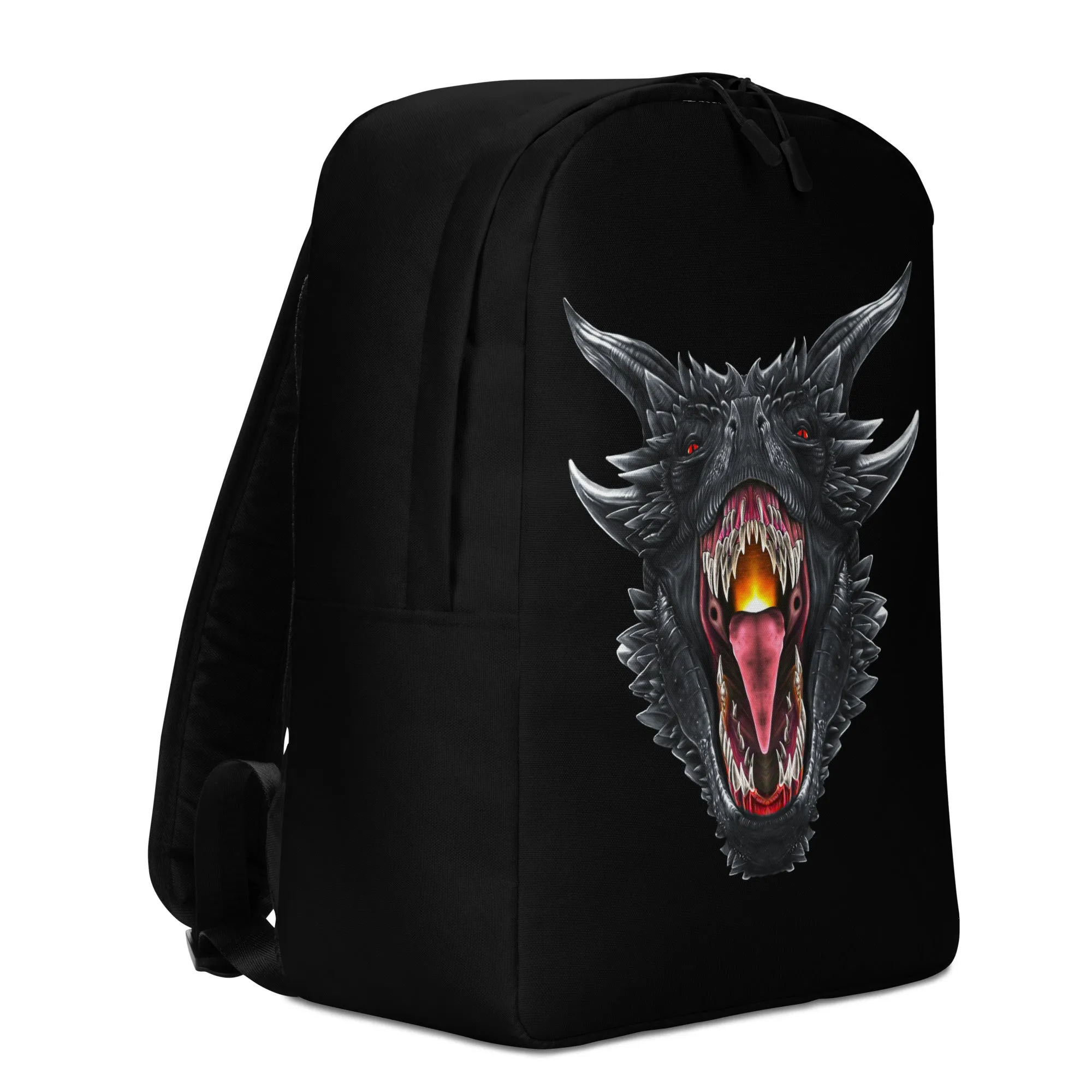 Roaring Black Dragon Minimalist Backpack