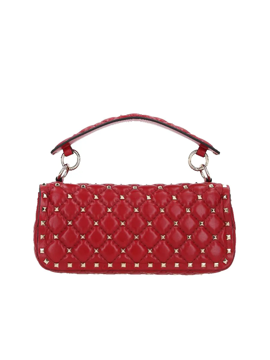 Rockstud Spike Calfskin Shoulder Bag