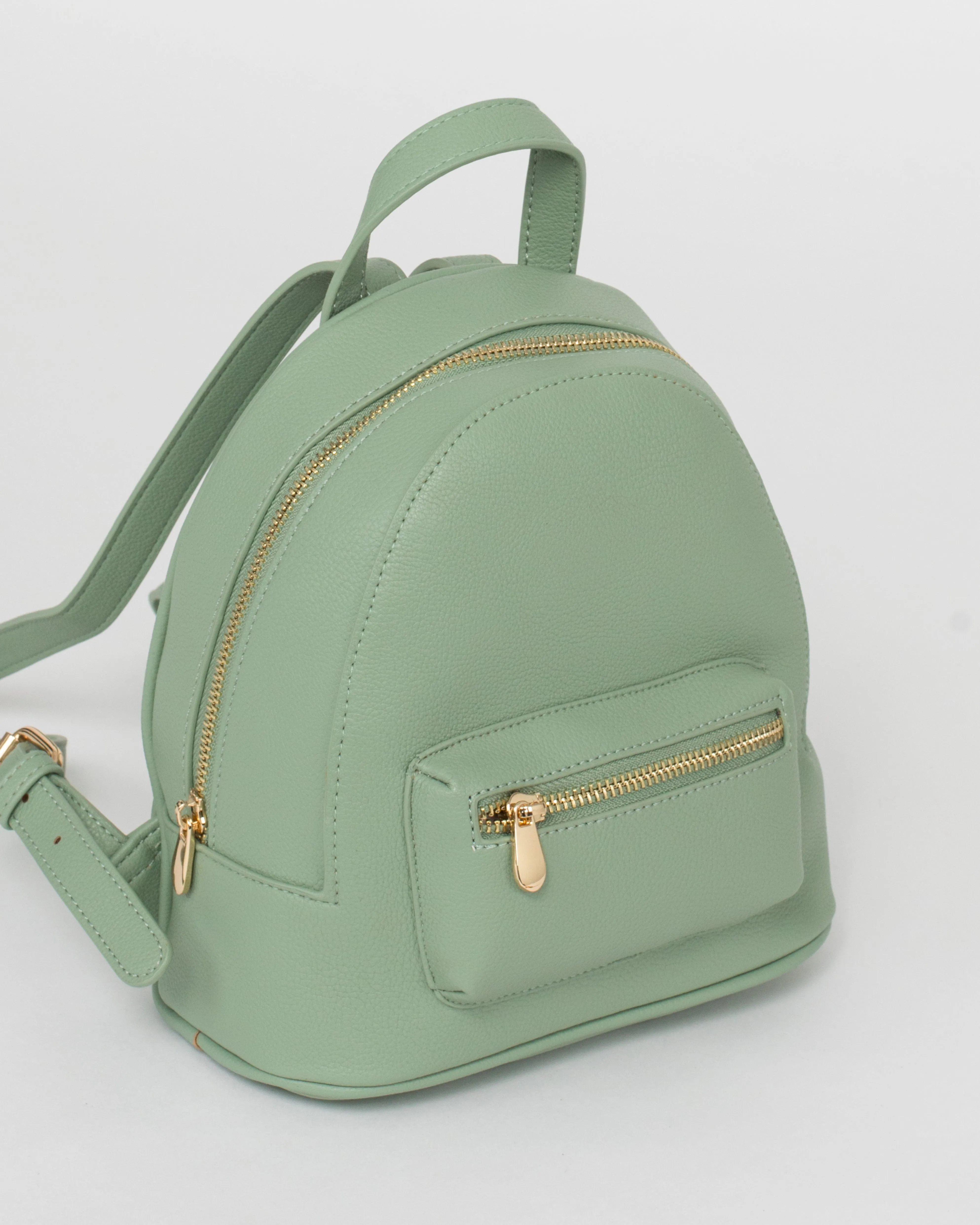 Sage Green Bridget Pocket Backpack