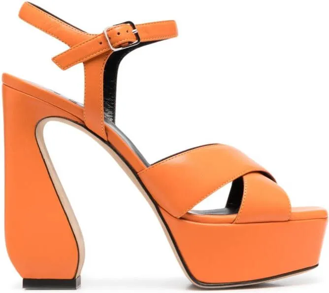 Sergio Rossi 135mm open-toe sandals Orange