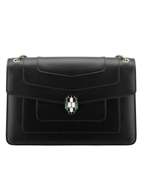 Serpenti Forever Shoulder Bag in Black