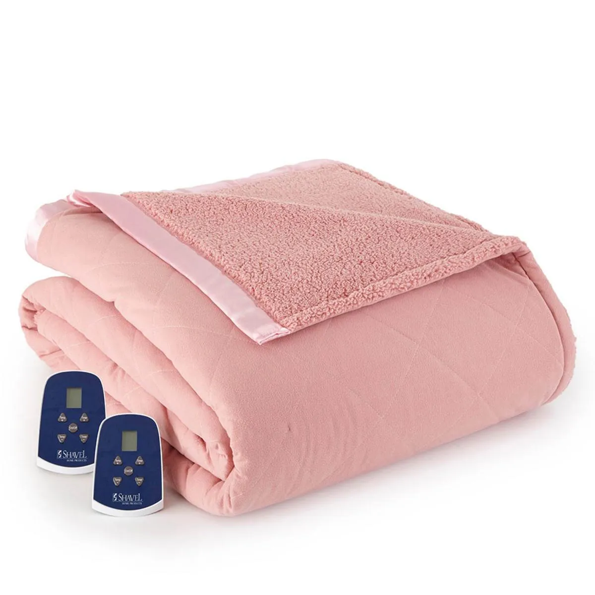 Shavel Micro Flannel Electric Heated Sherpa Blanket - Queen