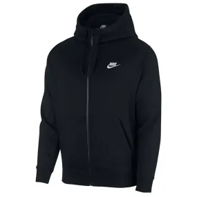 SPORTSWEAR CLUB FLEECE FULL ZIP HOODIE BLACK