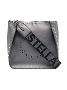 Stella Logo Studded Shoulder Bag in Slate