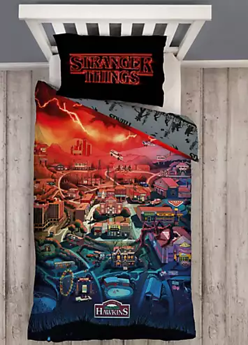 Stranger Things Town Duvet Cover Set | Kaleidoscope