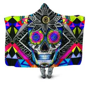 Suger Skull Hooded Blanket