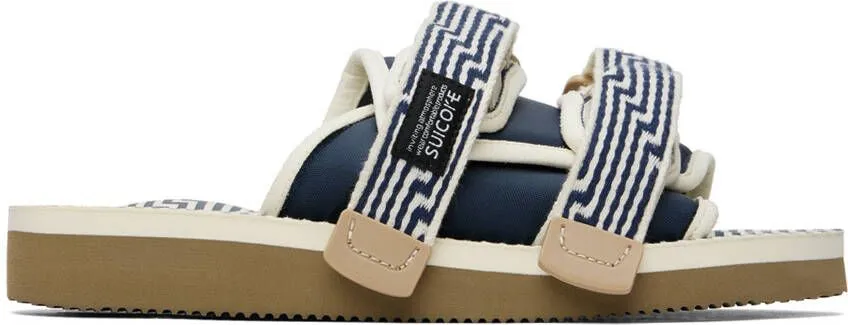 Suicoke Navy & Off-White MOTO-JC01 Sandals