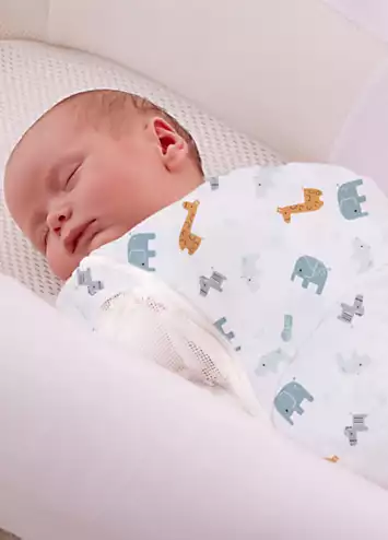 Swaddle to Sleep Baby Sleeping Bag 2.5 Tog 0 - 4 Months - Animal Safari by Purflo | Kaleidoscope