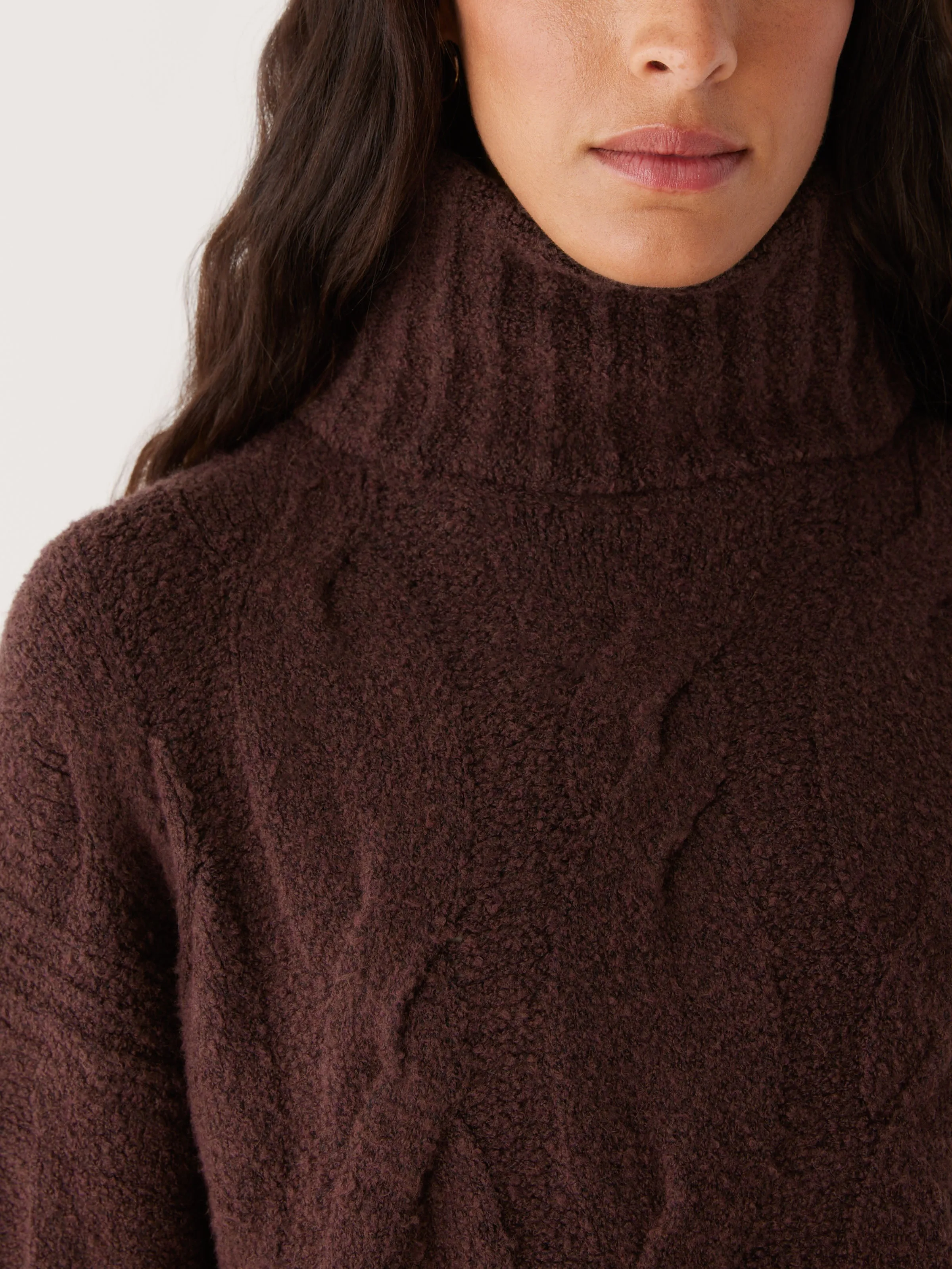 The Comfort Turtleneck Sweater in Burgundy