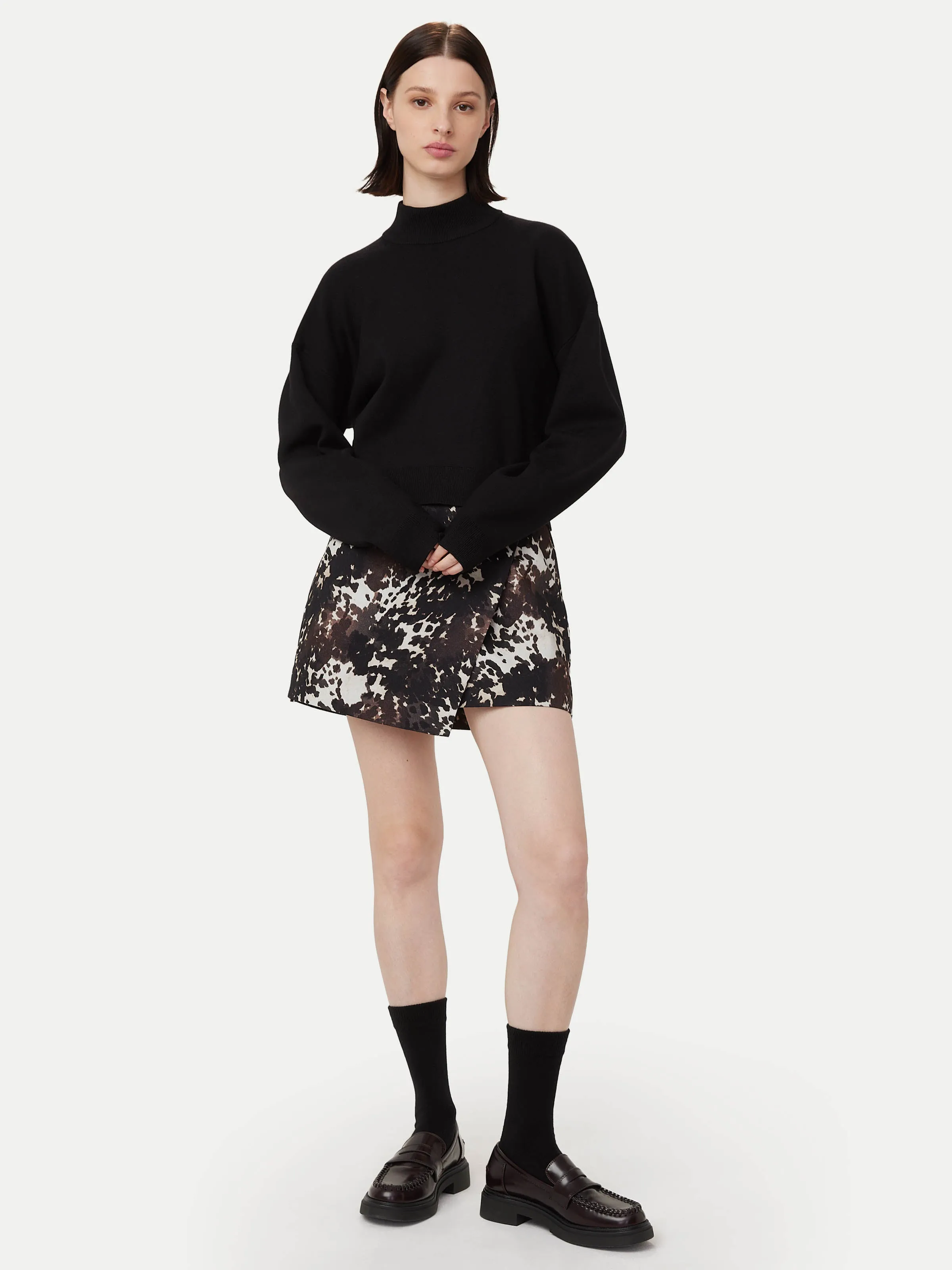 The Compact Mockneck Sweater in Black