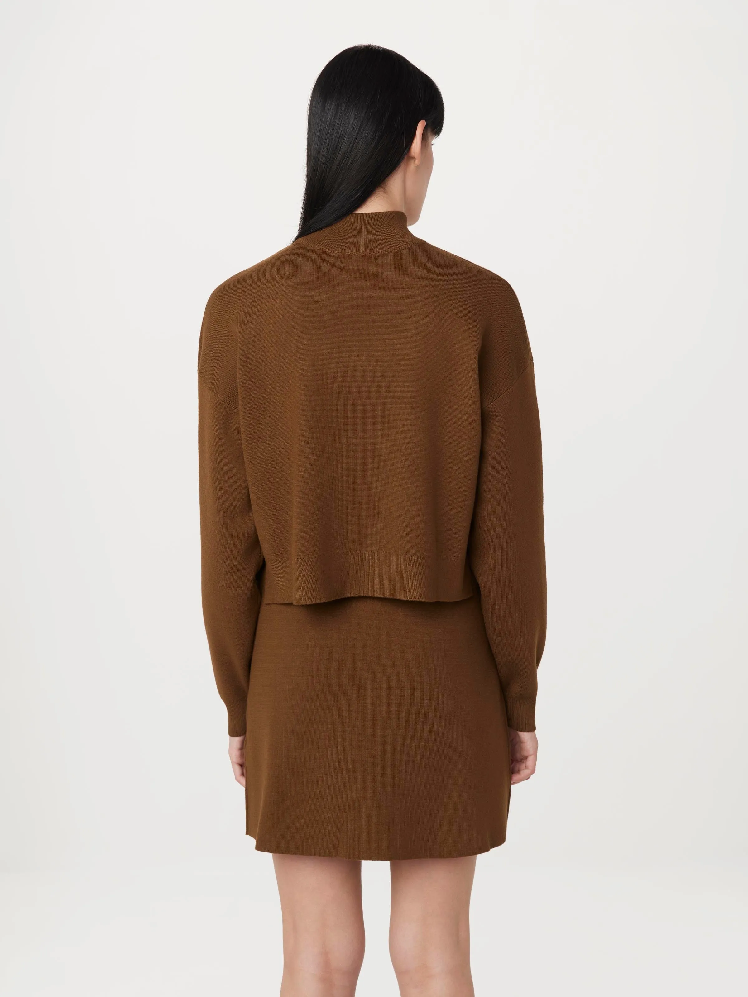 The Compact Mockneck Sweater in Tiramisu