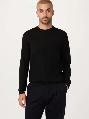 The Merino Crewneck Sweater in Black