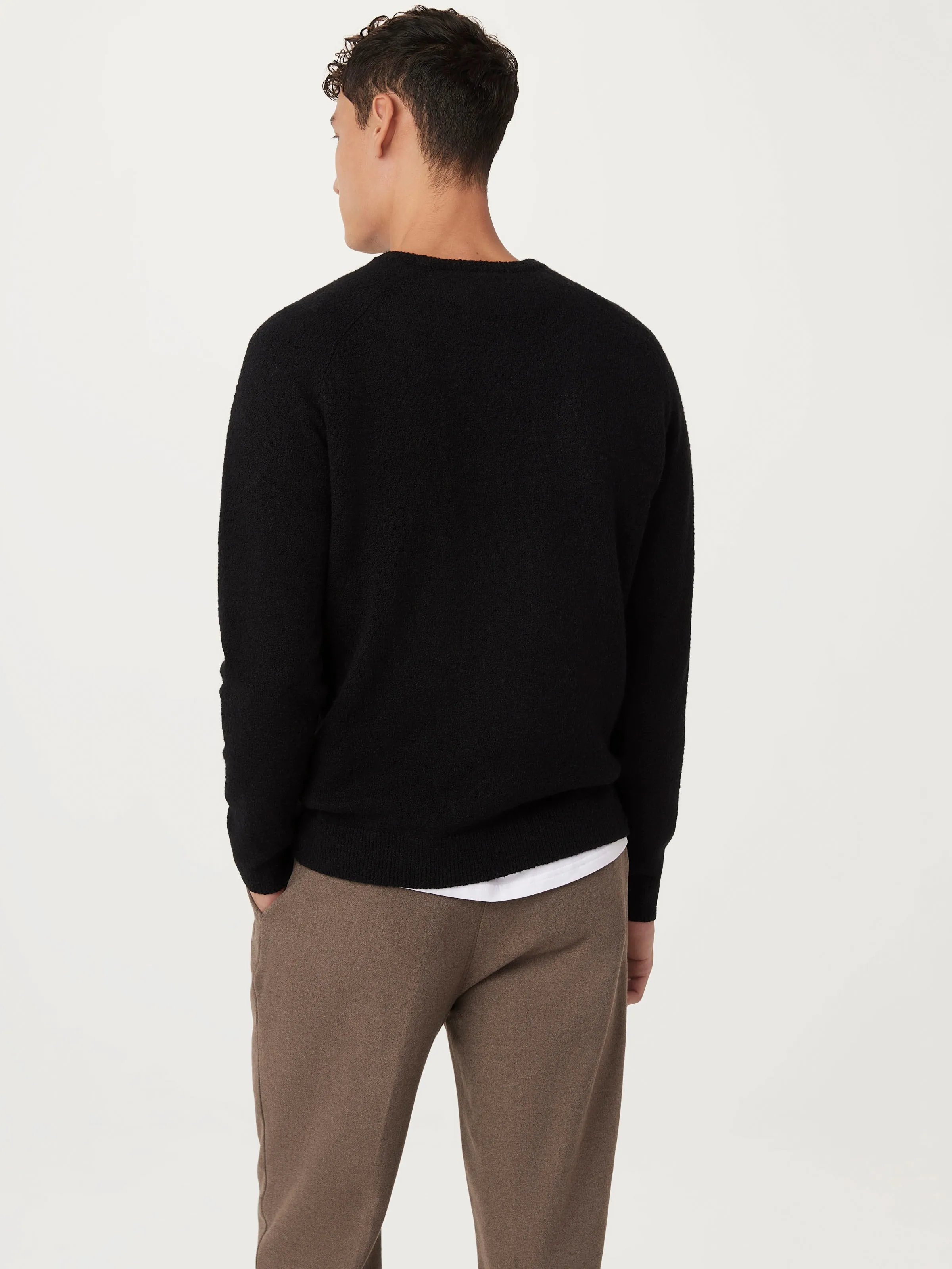 The Seawool Boucle Sweater in Black