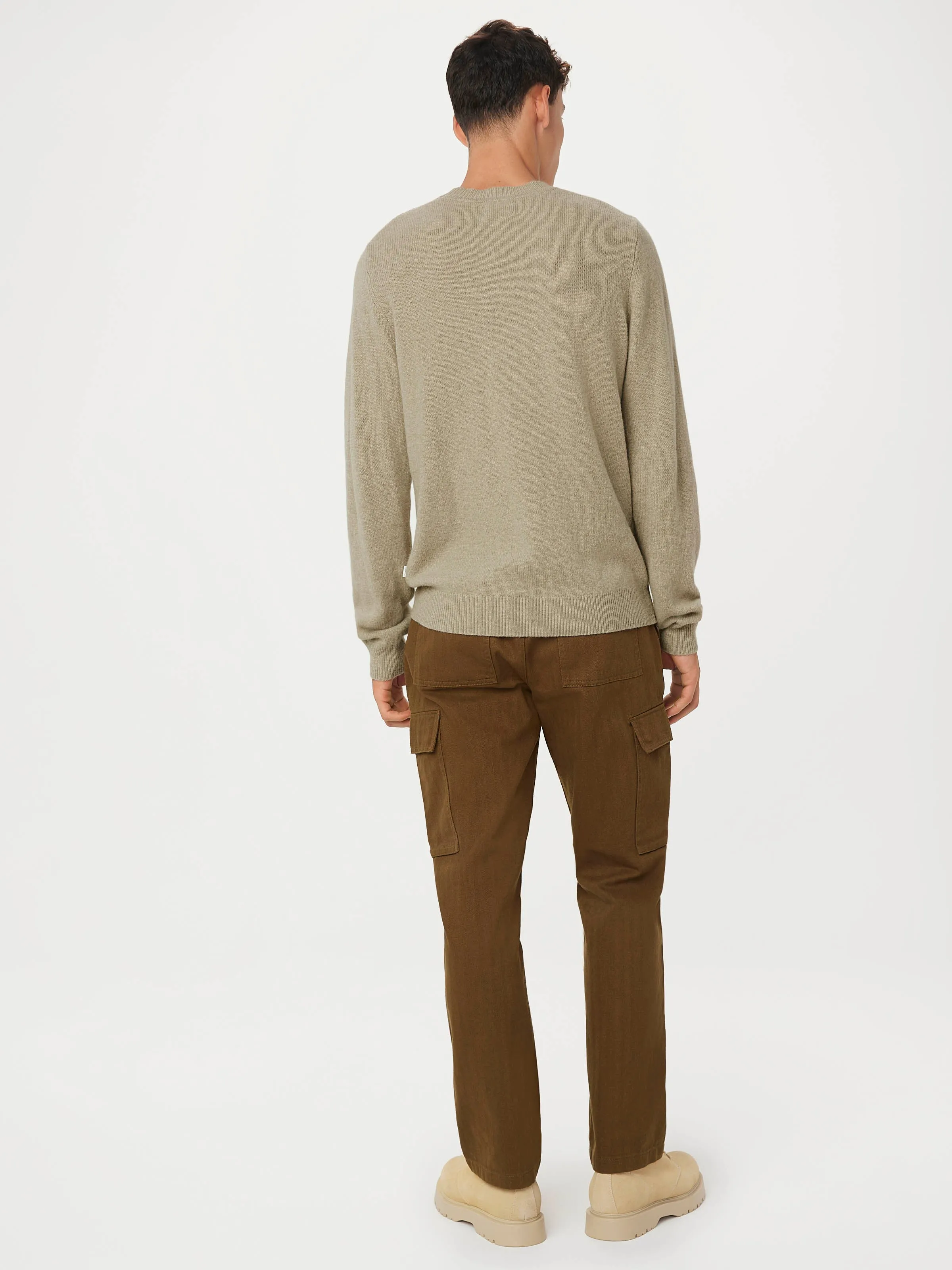 The Yak Wool Crewneck Sweater in Marsh Green