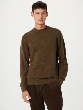 The Yak Wool Crewneck Sweater in Mustang Brown