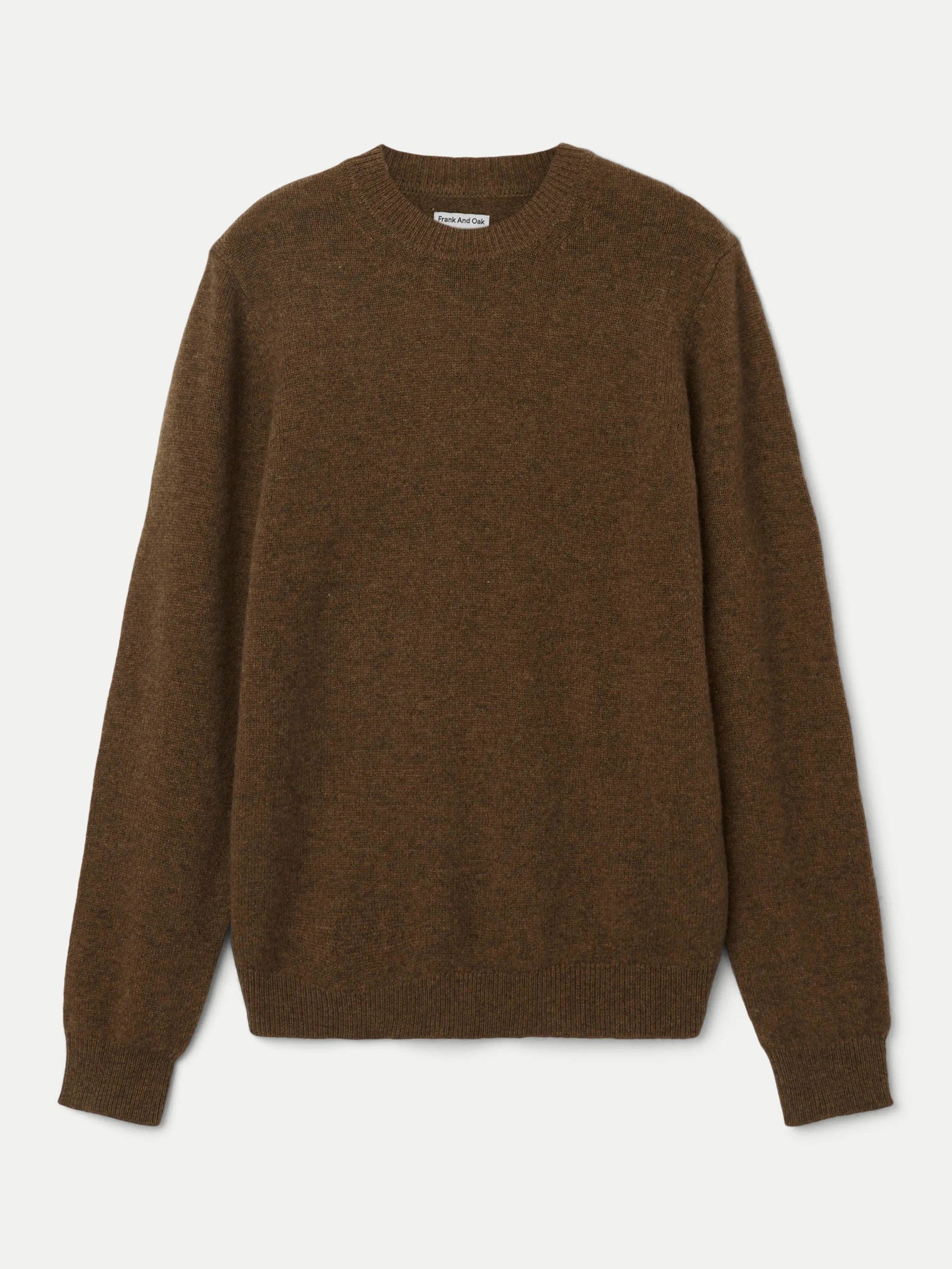 The Yak Wool Crewneck Sweater in Mustang Brown