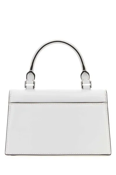 TORY BURCH White Spazzolato Leather Mini Crossbody Bag for Women - FW23