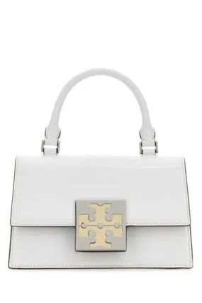 TORY BURCH White Spazzolato Leather Mini Crossbody Bag for Women - FW23