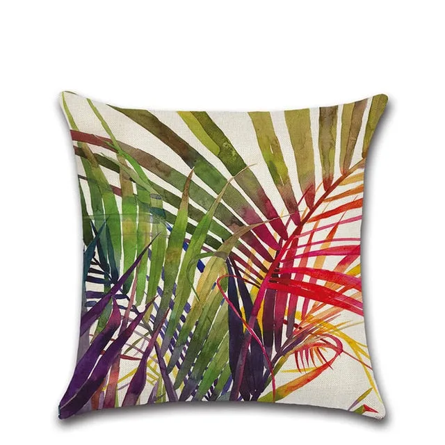 Tropical Plants Cactus Monstera Summer Decorative Throw Pillows