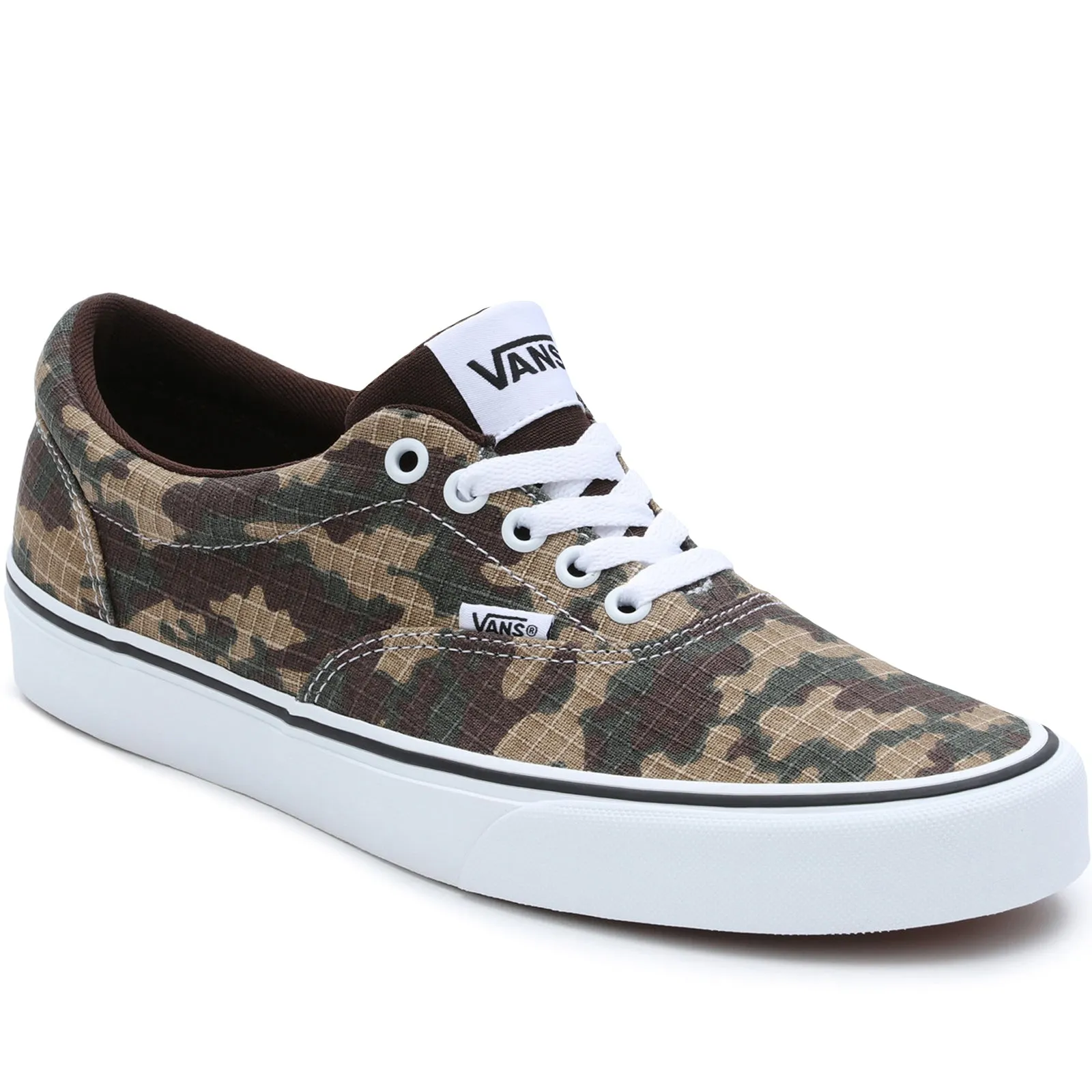 Vans Mens Doheny Low Rise Canvas Lace Up Trainers - Black