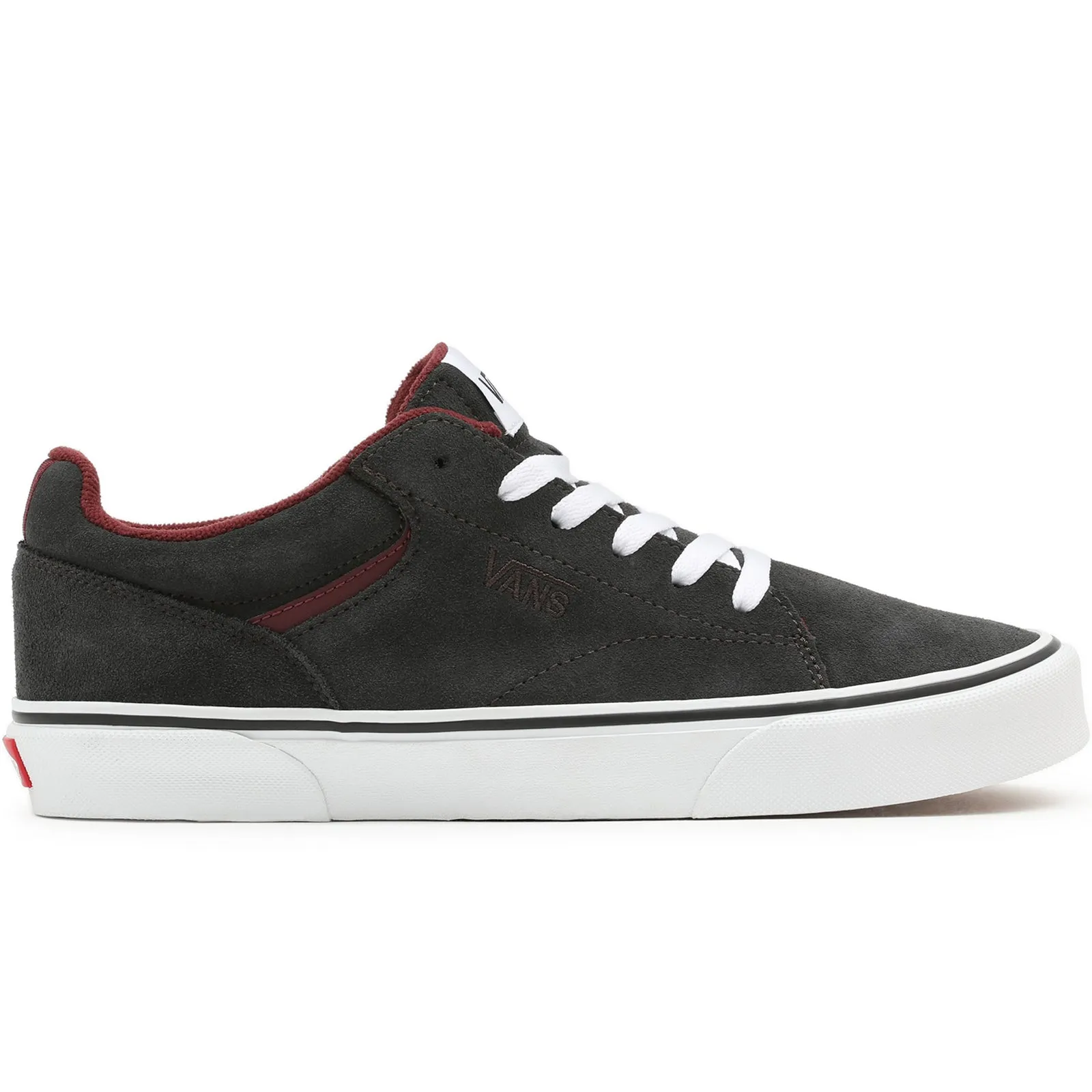 Vans Mens Seldan Low Rise Leather Look Lace Up Trainers - Black