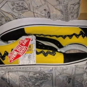 Vans old skool x peanuts charlie brown yellow/black good grief all new mens