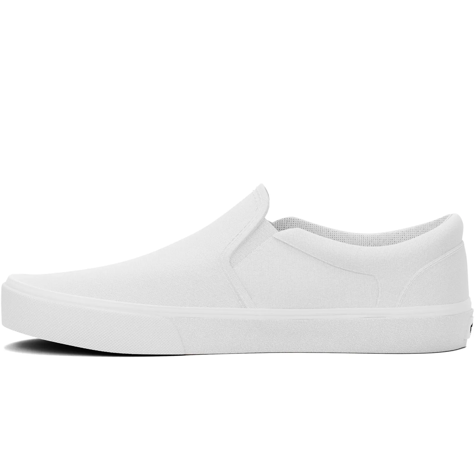 Vans Womens Asher Slip On Low Rise Canvas Trainers - White