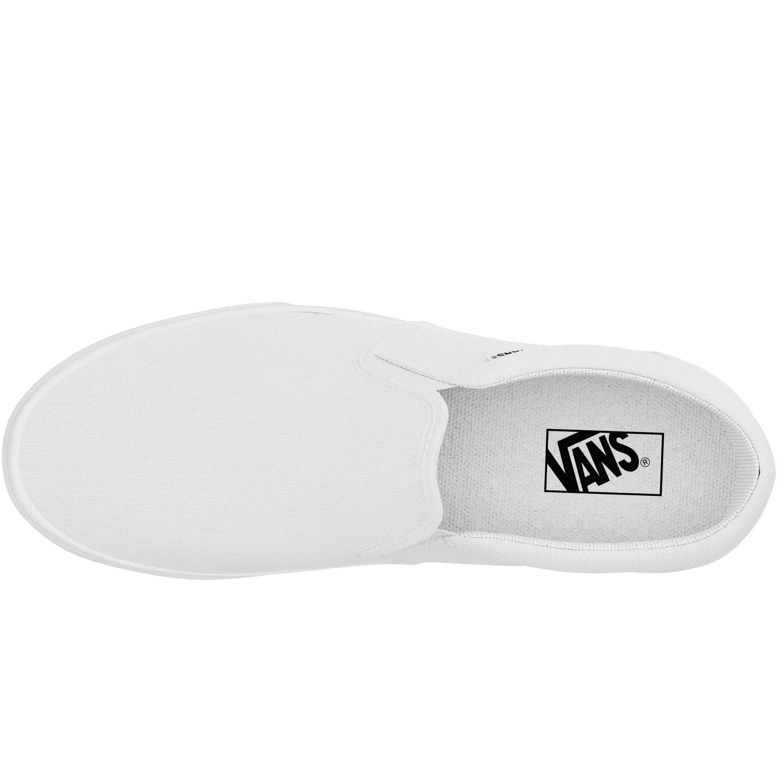 Vans Womens Asher Slip On Low Rise Canvas Trainers - White