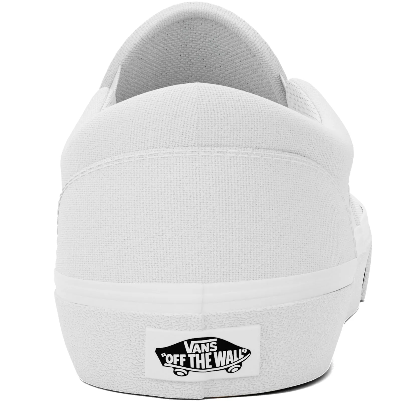 Vans Womens Asher Slip On Low Rise Canvas Trainers - White