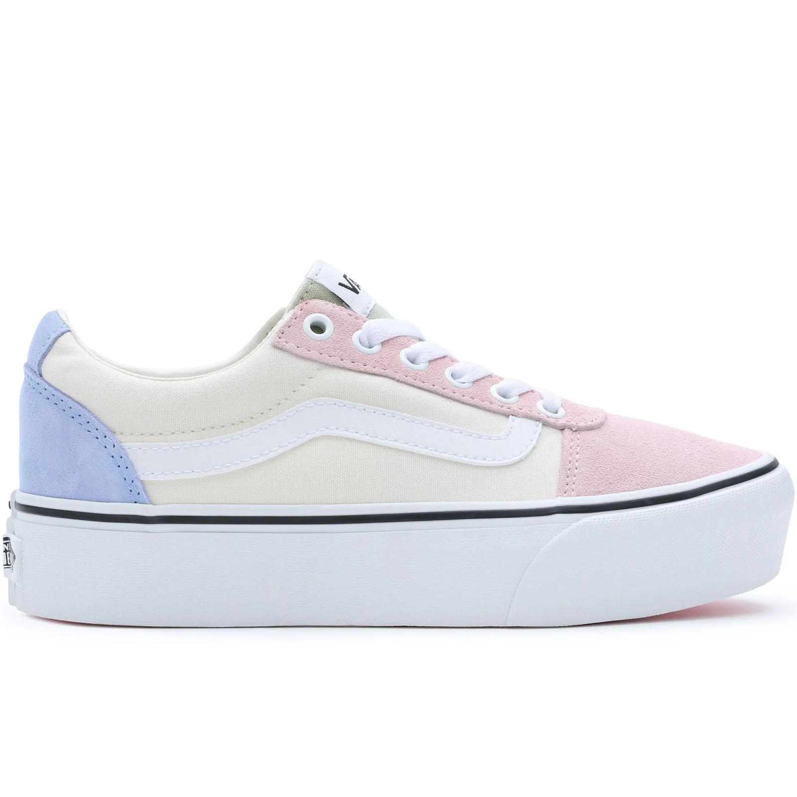 Vans Womens Ward Platform Chunky Canvas Trainers - Light Purple