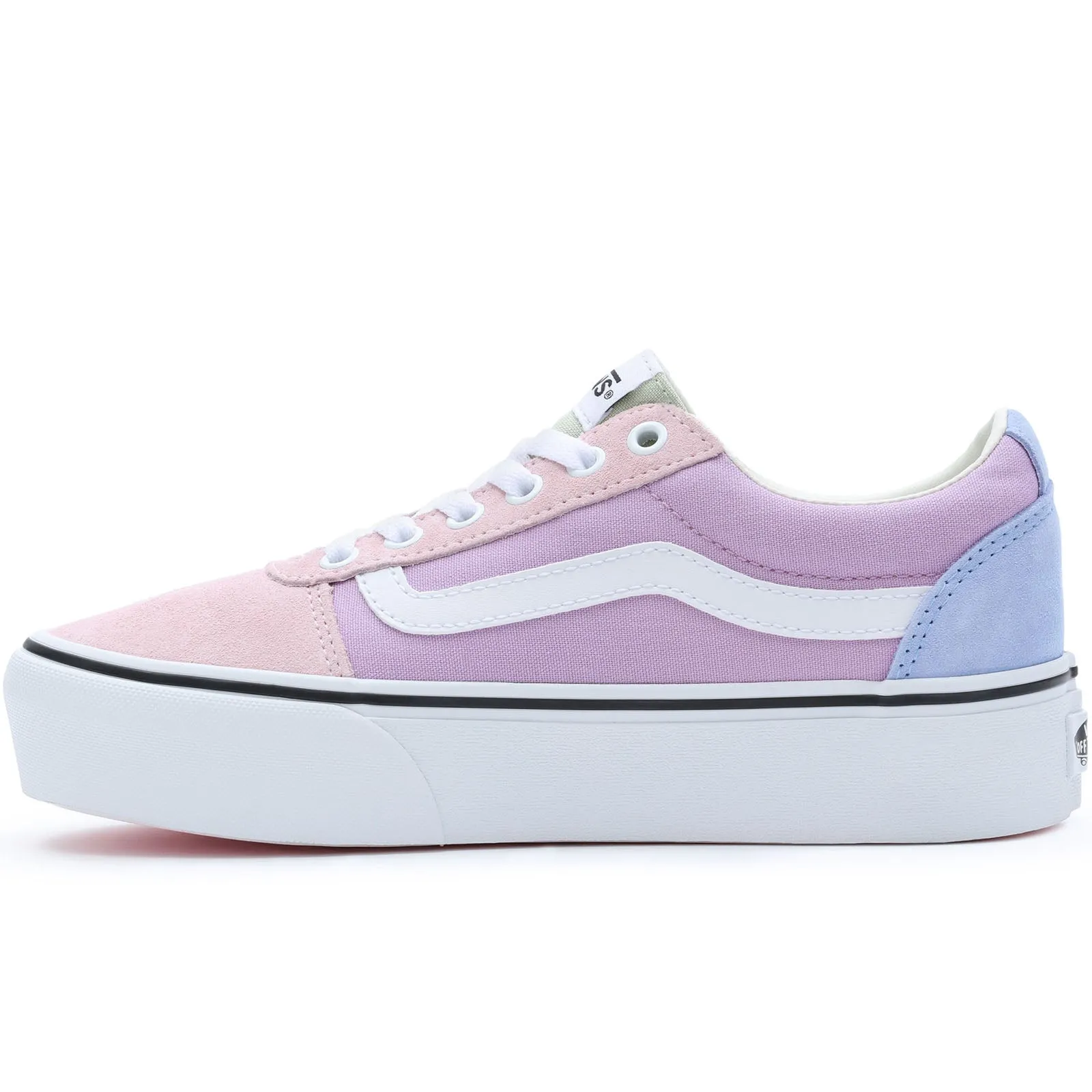 Vans Womens Ward Platform Chunky Canvas Trainers - Light Purple