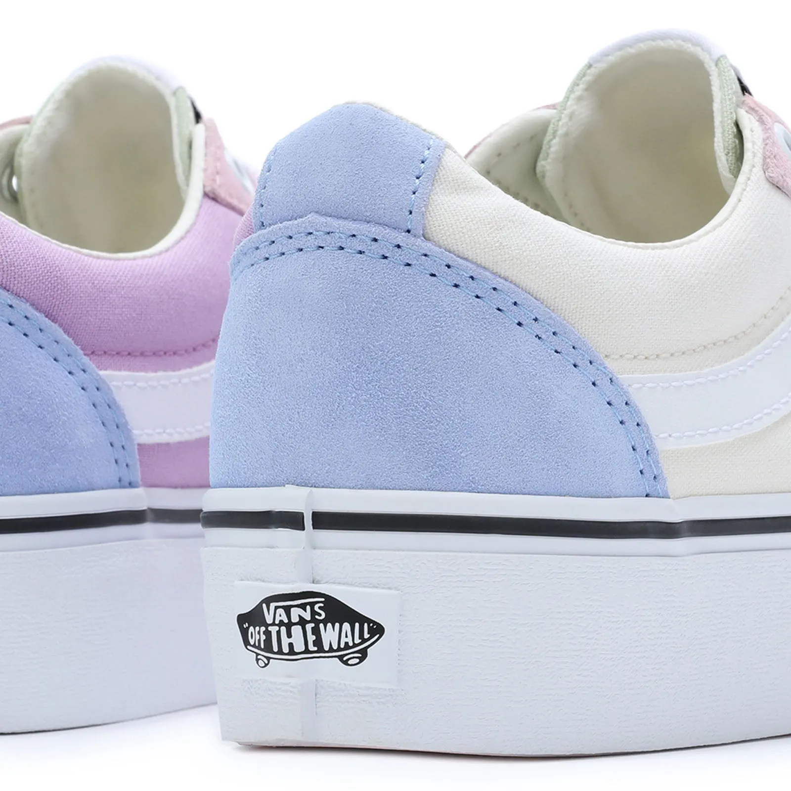 Vans Womens Ward Platform Chunky Canvas Trainers - Light Purple