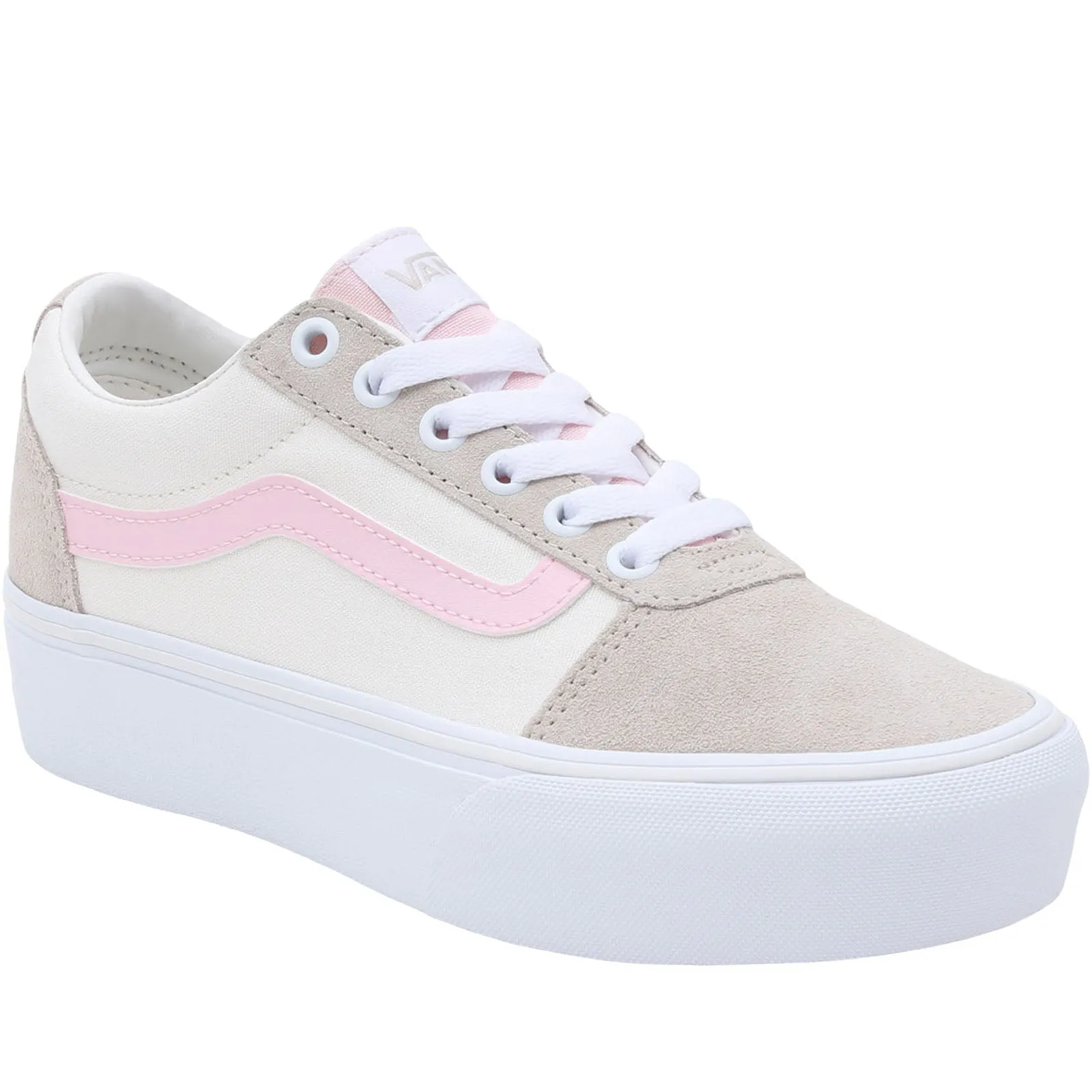 Vans Womens Ward Platform Chunky Canvas Trainers - Multi