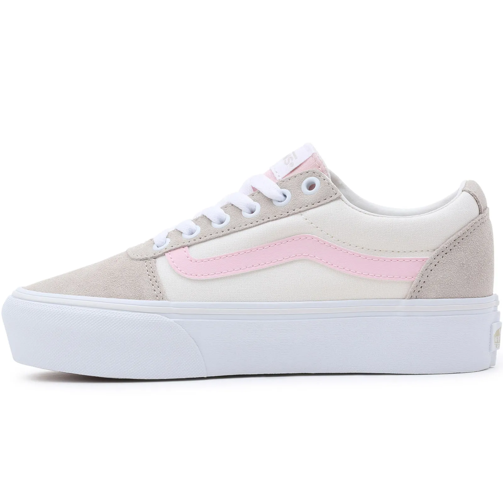 Vans Womens Ward Platform Chunky Canvas Trainers - Multi