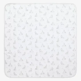 White & Grey Giraffe Glee Pima Cotton Blanket (73cm)