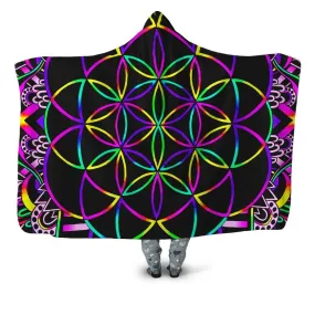 White Doodle Magic Hooded Blanket