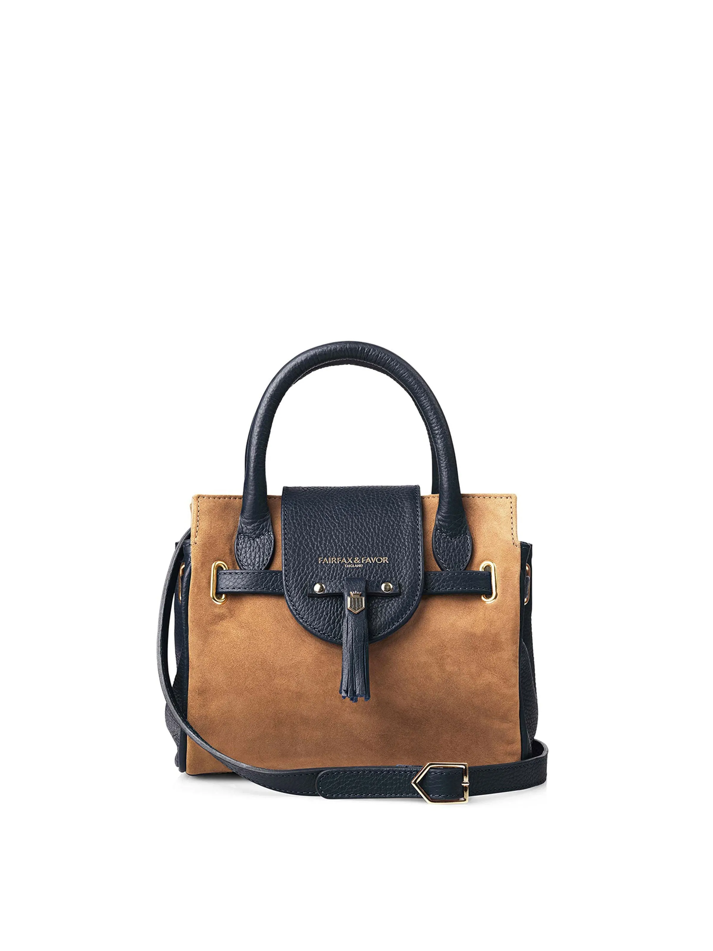 Windsor tan & navy Crossbody Bag