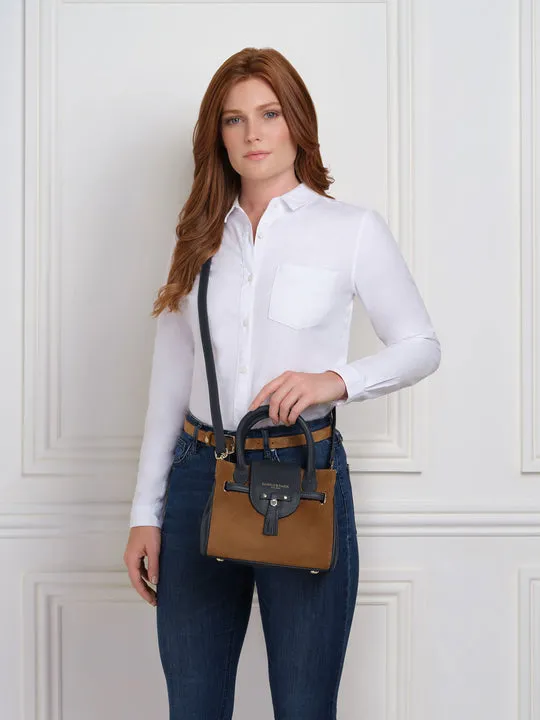 Windsor tan & navy Crossbody Bag