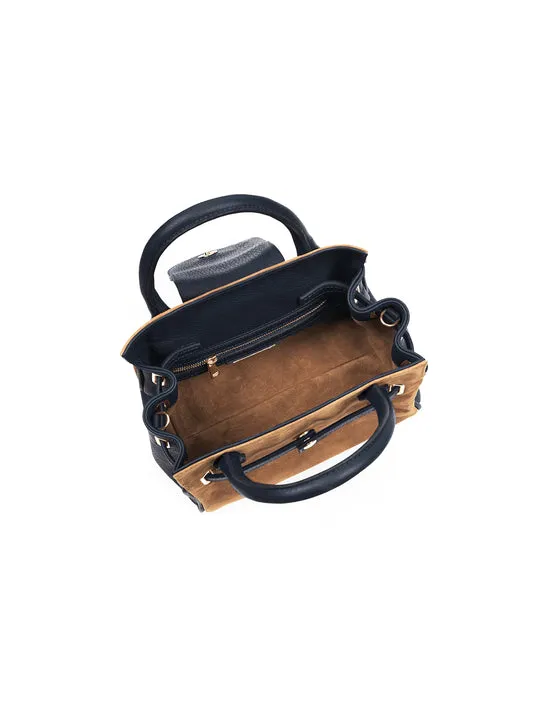 Windsor tan & navy Crossbody Bag