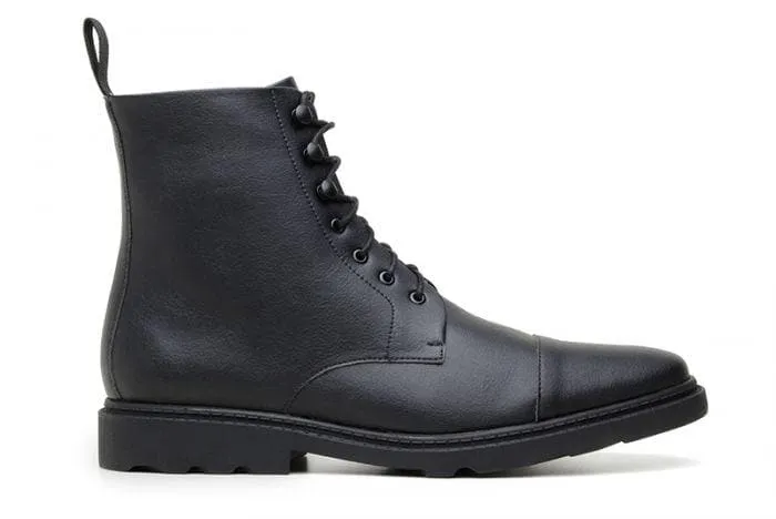 'Work Boot 2.0' Vegan Lace-Up Boot by Ahimsa - Black